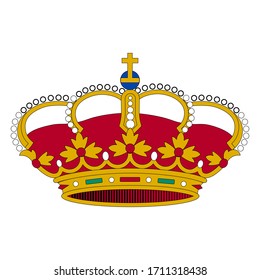 Luxury Crown Hand Drawn. Vector illustration isolated on white background. vector
