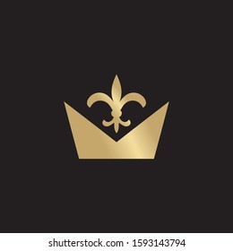 Luxury crown icon logo design inspiration vector template