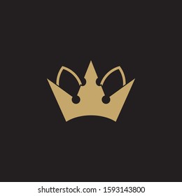 Luxury crown icon logo design inspiration vector template