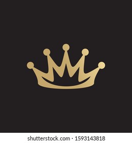 Luxury crown icon logo design inspiration vector template