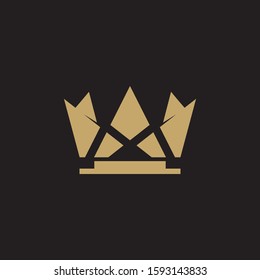 Luxury crown icon logo design inspiration vector template