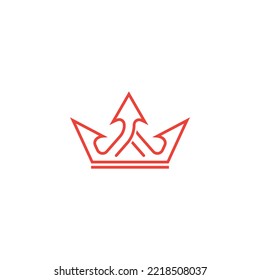 Luxury Crown Icon in trendy flat style isolated for logo. Crown symbol for your web site design, logo, app, UI