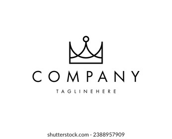 luxury crown king queen logo design