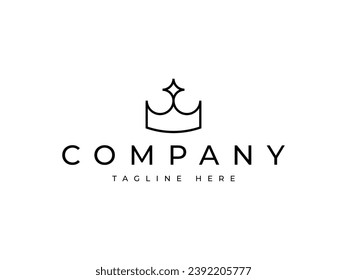 luxury crown king queen logo design