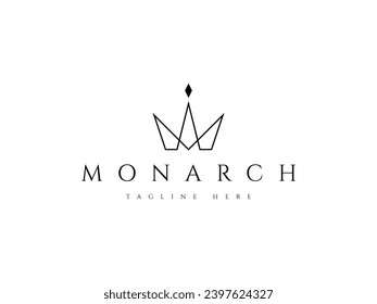 luxury crown king queen logo design