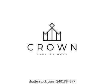 luxury crown king queen logo design