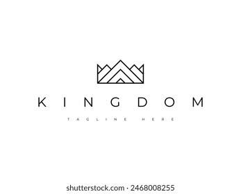 luxury crown king queen logo design