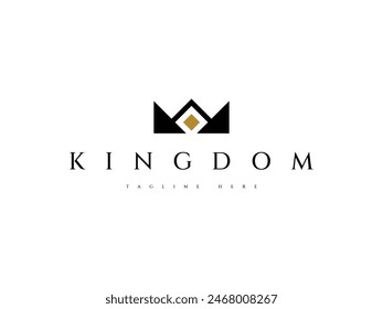 luxury crown king queen logo design