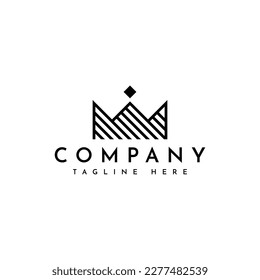 diseño del logotipo del vector de la reina de lujo