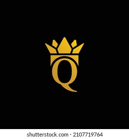 LUXURY CROWN LETTER Q QUEEN LOGO TEMPLATE