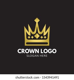 Luxury crown line abstract Logo Template Design Vector. Elegant queen or king crowns.Royal imperial coronation symbols