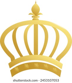 Logotipo de la corona de lujo Mejor identidad. Diseño de logotipo King Crown de lujo. Golden Cap logo Vector de Plantilla Libre de regalías mejor marca de la marca de diseño de íconos. Lujosas Imágenes vectoriales de la Corona Dorada.