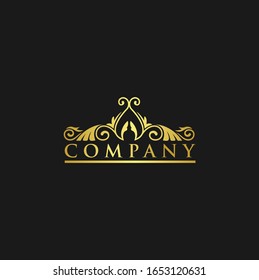 Luxury crown logo for business vector illustration