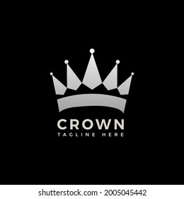 concepto de diseño de logotipo de la corona de lujo
