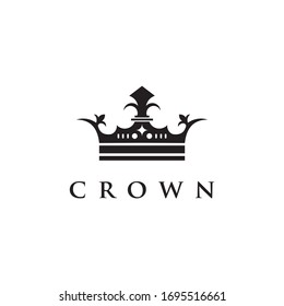 luxury crown logo design with monogram concept