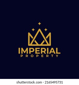 Luxury crown logo for imperial building company design