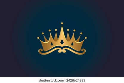 Luxury crown logo. Modern luxury logo Royal logo vector illustration. Logo template Pro Vector and Pro