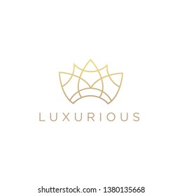 Luxury crown logo royal king queen abstract - Vector logo template