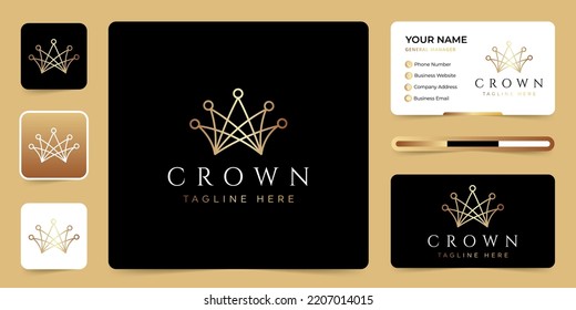 Luxury Crown Logo Royalty Free Vector Image