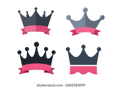Luxury Crown Logo Sets for Business, royal crown logo design, luxury crown logo vector, classic crown symbol