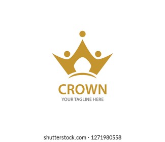 Luxury Crown Logo Template vector illustration