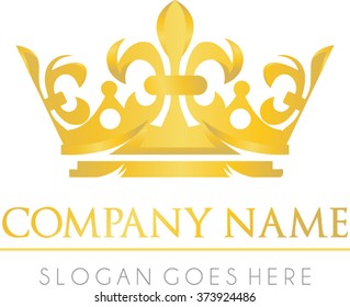 Luxury crown logo vector | Royal gold crown hotel business logo vector