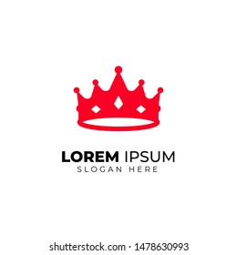 Luxury crown logo vector template. linear crown icon vector