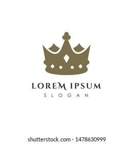 Luxury crown logo vector template. linear crown icon vector