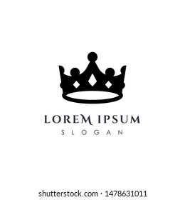 Luxury crown logo vector template. linear crown icon vector