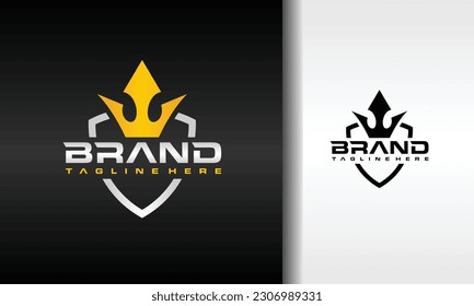 luxury crown shield emblem logo