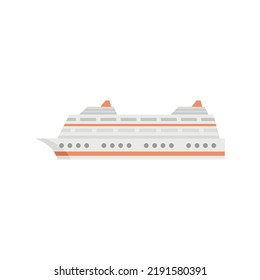Luxury cruise icon. Flat illustration of luxury cruise vector icon isolated on white background