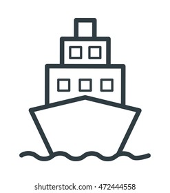 Luxury Cruise Vector Icon 