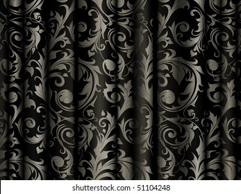 Luxury Curtain, vector background