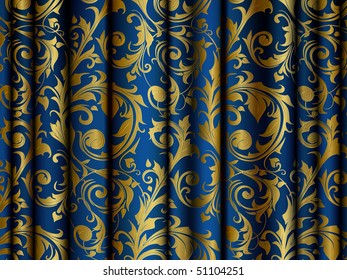 Luxury Curtain, vector background