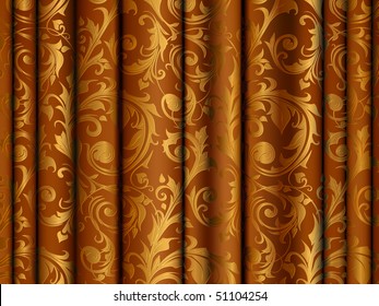 Luxury Curtain, vector background