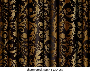 Luxury Curtain, vector background