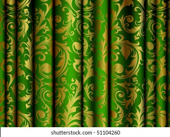 Luxury Curtain, vector background