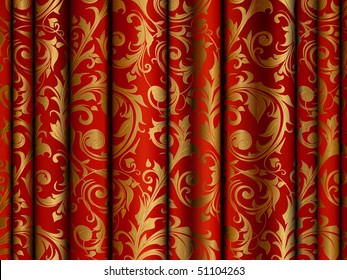 Luxury Curtain, vector background