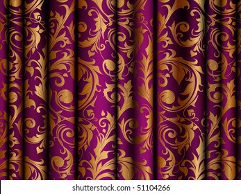 Luxury Curtain, vector background