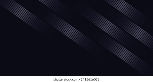Luxury curve golden lines on dark blue background with lighting effect copy space for text. Luxury design style.