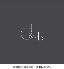 luxury curvy style monogram wedding logo concept letter initial with line JI