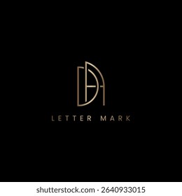 Luxury DA AD Monogram Logo Design, Elegant Lettermark Logo Template.