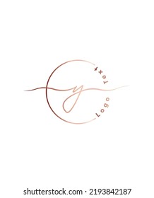 A Luxury And Dainty Signature Script Letter Type Y Vector Logo Template