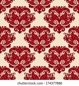 Luxury damask Floral seamless pattern vector