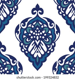 Luxury Damask flower seamless vector for fabric and gift wrap