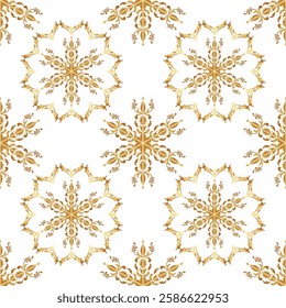 Luxury damask gold vector seamless pattern, Golden Traditional Ornament, Ethnic, Arabic, Turkish, Indian motifs. Great for textile and fabric, wallpaper, packaging design or any desired idea