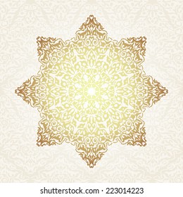 Luxury Damask ornament on seamless background .Islamic traditional motif pattern. Vector illustration