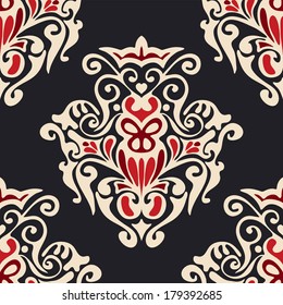 Luxury Damask seamles tiled motif vector pattern