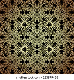 Luxury Damask seamless motif .Vintage victorian style pattern.Vector illustration