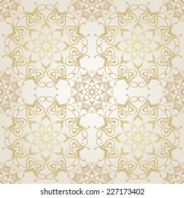 Luxury Damask seamless motif .Vintage Victorian style pattern.Vector illustration
